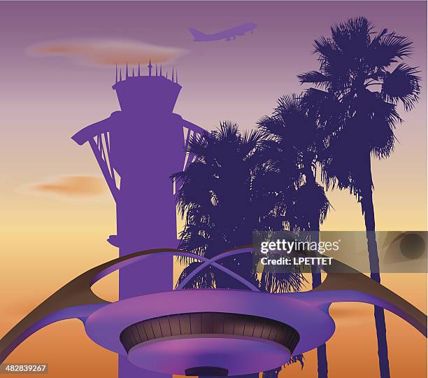 lax airport - lax airport stock illustrations