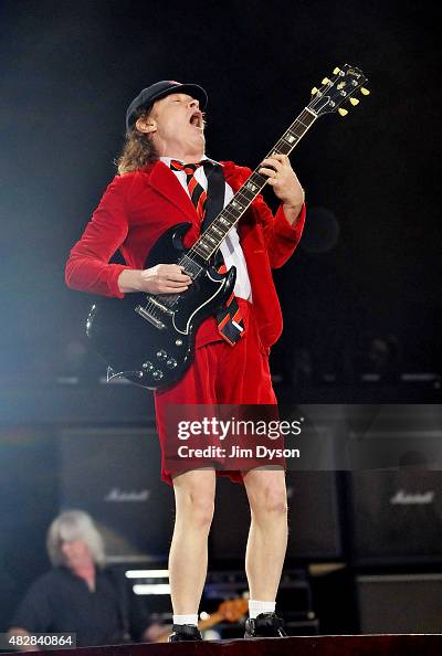 Angus Young of AC/DC performs live on stage during the 'Rock or Bust ...
