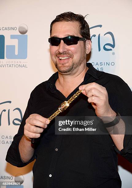 Professional poker player Phil Hellmuth arrives at the 13th annual Michael Jordan Celebrity Invitational gala at the ARIA Resort & Casino at...