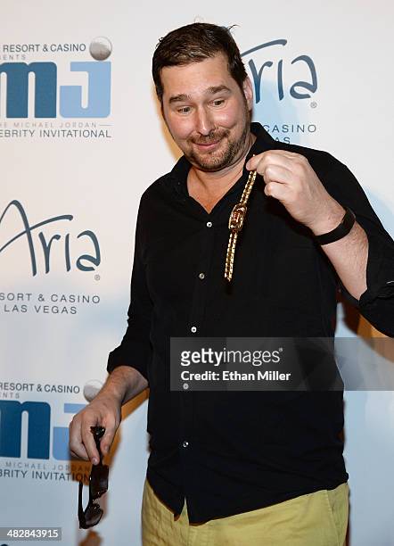 Professional poker player Phil Hellmuth arrives at the 13th annual Michael Jordan Celebrity Invitational gala at the ARIA Resort & Casino at...