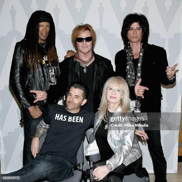 Metal DJ Will, Riki Rachtman, Rikki Rocket, Penelope Spheeris and Nadir D'Priest attend The Academy Of Motion Picture Arts and Sciences' screening of...