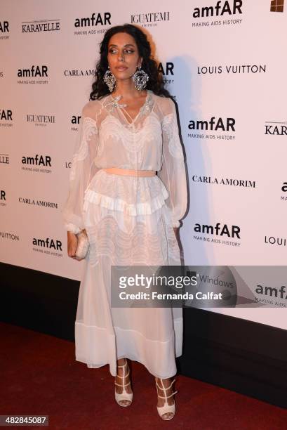Lea T attends at amfAR's Inspiration Gala Sao Paulo on April 4, 2014 in Sao Paulo, Brazil.