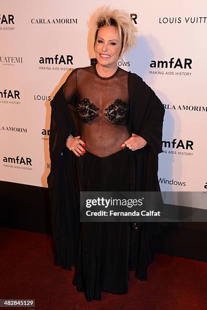 Ana Maria Braga attends amfAR's Inspiration Gala Sao Paulo on April 4, 2014 in Sao Paulo, Brazil.