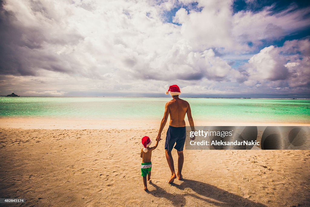 Celebrating holidays on the beach