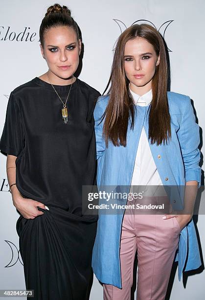 Blogger Tallulah Willis and actress Zoey Deutch attend Tallulah Willis and Mallory Llewellyn celebrate the launch of their new fashion blog "The...