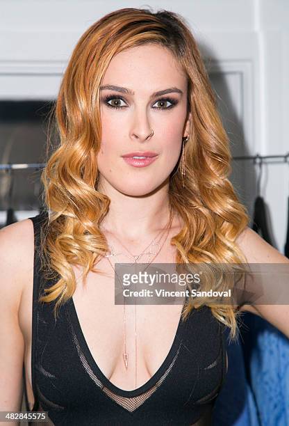Actress Rumer Willis attends Tallulah Willis and Mallory Llewellyn celebrate the launch of their new fashion blog "The Clothing Coven" at Elodie K....