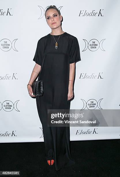 Blogger Tallulah Willis attends Tallulah Willis and Mallory Llewellyn celebrate the launch of their new fashion blog "The Clothing Coven" at Elodie...