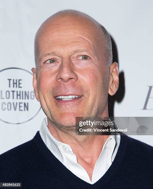 Actor Bruce Willis attends Tallulah Willis and Mallory Llewellyn celebrate the launch of their new fashion blog "The Clothing Coven" at Elodie K. On...