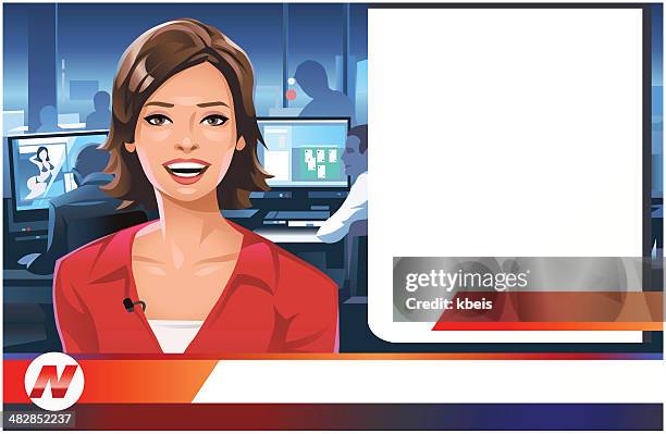 ilustraciones, imágenes clip art, dibujos animados e iconos de stock de noticias de - presenter