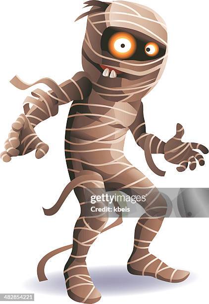 ilustraciones, imágenes clip art, dibujos animados e iconos de stock de momia - cartoon halloween