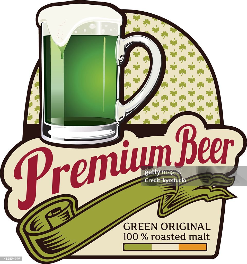 Premium Green Beer Label
