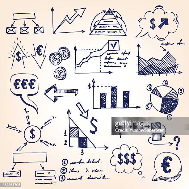 graphics and diagrams hand-drawn illustration - yummy stock illustrations