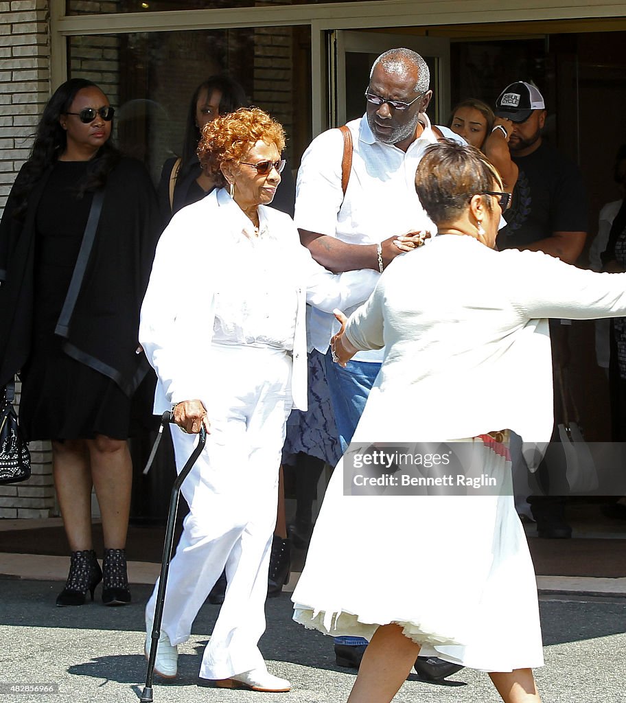 Cissy Houston Attends A Funeral Service For Bobbi Kristina Brown At cissy-houston-attends-a-funeral-service-for-bobbi-kristina-brown-at