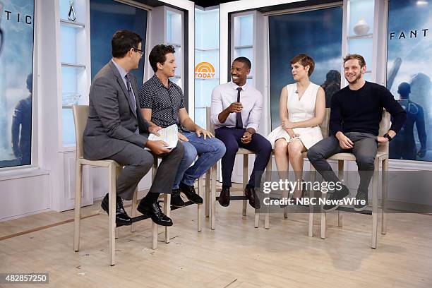 Carson Daly, Miles Teller, Michael B. Jordan, Kate Mara and Jamie Bell appear on NBC News' "Today" show --