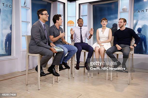 Carson Daly, Miles Teller, Michael B. Jordan, Kate Mara and Jamie Bell appear on NBC News' "Today" show --
