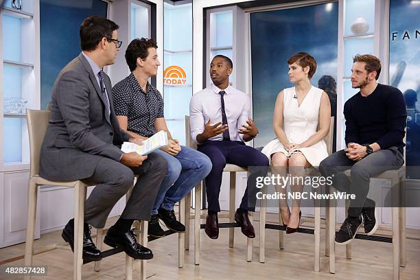 Carson Daly, Miles Teller, Michael B. Jordan, Kate Mara and Jamie Bell appear on NBC News' "Today" show --