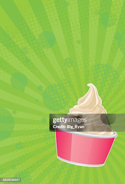 frozen yogurt background - frozen yoghurt stock illustrations