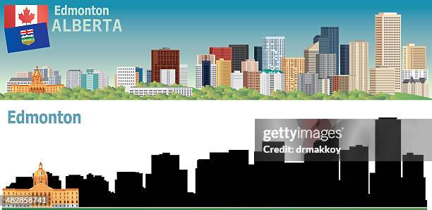 edmonton - edmonton city stock illustrations