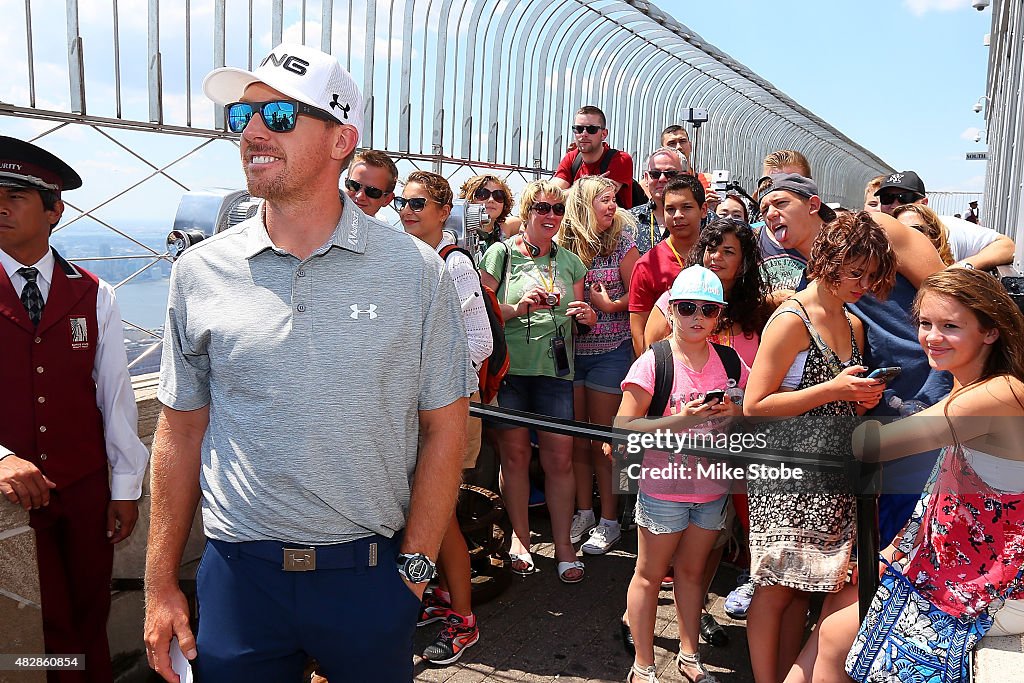 PGA TOUR Golfer Hunter Mahan Visits The Empire State Building