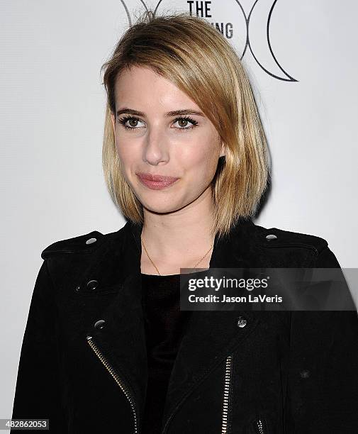 Actress Emma Roberts attends the launch of "The Clothing Coven" at Elodie K. On April 4, 2014 in West Hollywood, California.