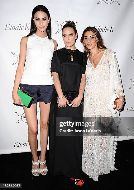 Mallory Llewellyn, Tallulah Willis and Elodie K. Attend the launch of "The Clothing Coven" at Elodie K. On April 4, 2014 in West Hollywood,...