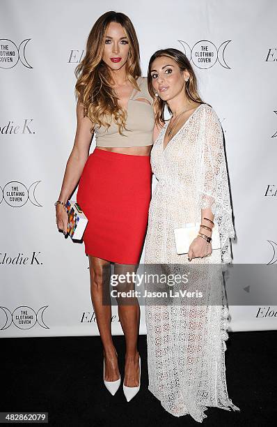 Courtney Sixx and designer Elodie Khayat attend the launch of "The Clothing Coven" at Elodie K. On April 4, 2014 in West Hollywood, California.