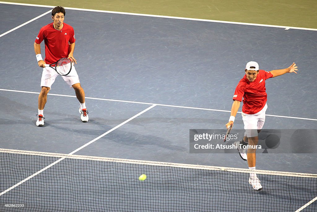 Japan v Czech Republic - Davis Cup World Group - DAY 2