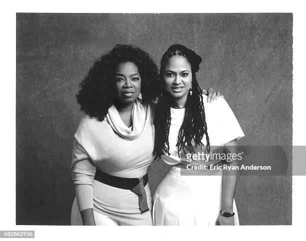 Oprah Winfrey and director Ava DuVernay are photographed on polaroid film for The Hollywood Reporter on February 18, 2015 in Los Angeles, California.