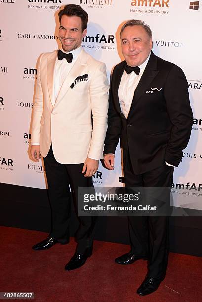 Murilo Lomas and Sig Bergamin attend amfAR's Inspiration Gala Sao Paulo on April 4, 2014 in Sao Paulo, Brazil.