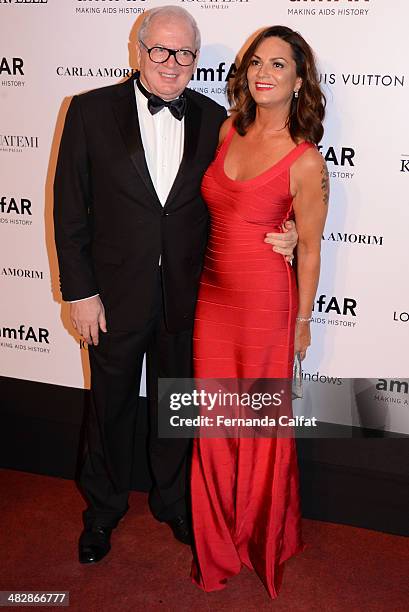 Lirio Parizotto and Luiza Brunet attend amfAR's Inspiration Gala Sao Paulo on April 4, 2014 in Sao Paulo, Brazil.