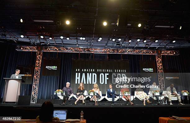 Head of Drama, Amazon Studios, Morgan Wandell, actors Ron Perlman, Dana Delany, Alona Tal, Julian Morris, Emayatzy Corinealdi, Elizabeth McLaughlin,...