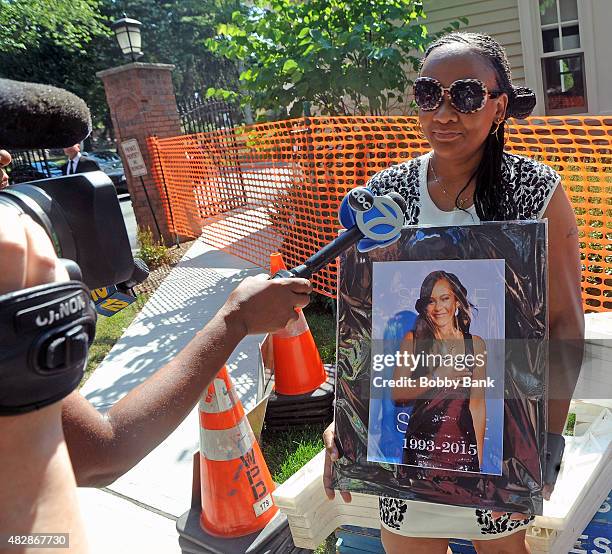 Atmosphere for the funeral services for Bobbi Kristina Brown at Fairview Cemetery on August 3, 2015 in Westfield, New Jersey. Bobbi Kristina Brown,...