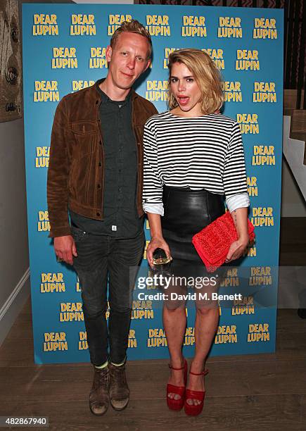 Laurence Fox and Billie Piper attend an after party following the press night performance of "Dear Lupin" at the Ham Yard Hotel on August 3, 2015 in...