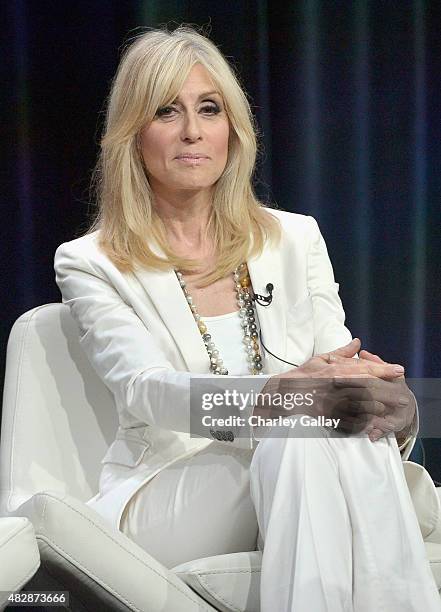 Actress Judith Light speaks onstage during the 'Transparent' panel discussion at the Amazon Studios portion of the 2015 Summer TCA Tour on August 3,...
