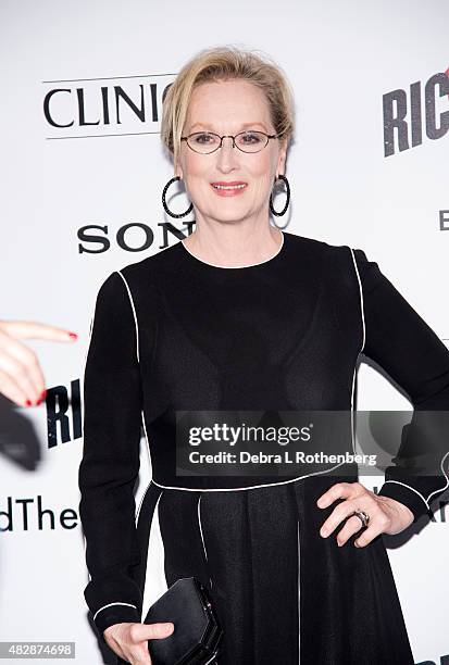 Actress Meryl Streep arrives at the New York premiere of "Ricki And The Flash" at AMC Lincoln Square Theater on August 3, 2015 in New York City.