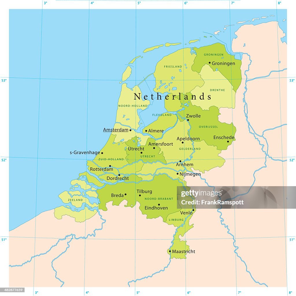Netherlands Vector Map