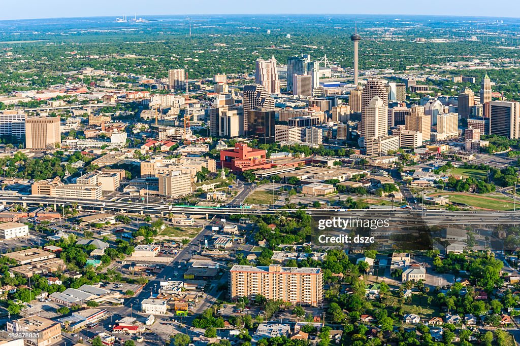 San Antonio de la ville skyline vue aérienne
