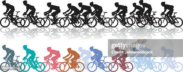 stockillustraties, clipart, cartoons en iconen met bike race - sports competition format