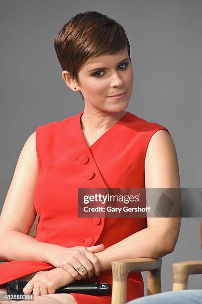 Actress Kate Mara attends Apple Store Soho Presents: Meet the Actors: Miles Teller, Kate Mara, Michael B. Jordan, and Jamie Bell, "Fantastic Four" at...