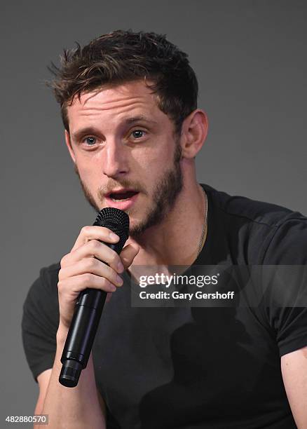 Actor Jamie Bell attends Apple Store Soho Presents: Meet the Actors: Miles Teller, Kate Mara, Michael B. Jordan, and Jamie Bell, "Fantastic Four" at...