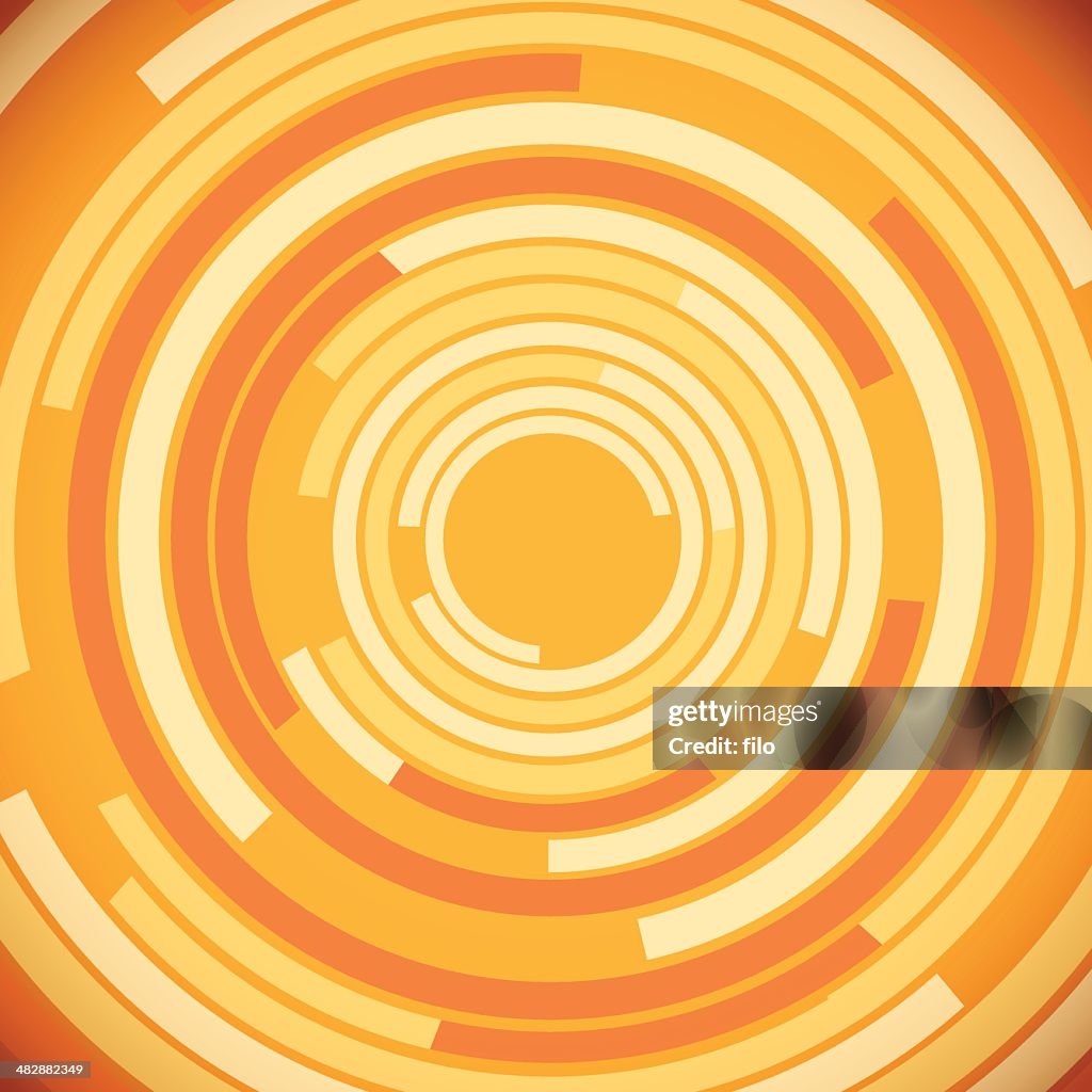 Orange Abstract Circles Background