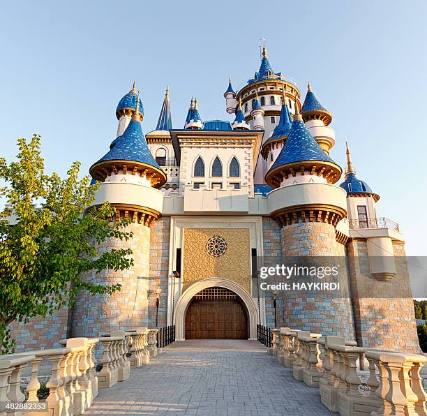 fairy tale castle - chateau stock pictures, royalty-free photos & images