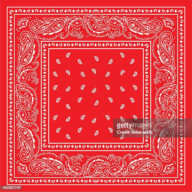 bandanared - red scarf stock-grafiken, -clipart, -cartoons und -symbole