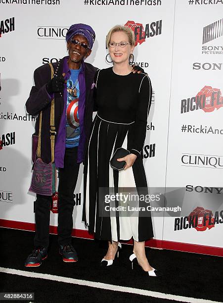 Bernie Worrell and Meryl Streep attend "Ricki And The Flash" New York Premiere at AMC Lincoln Square Theater on August 3, 2015 in New York City.