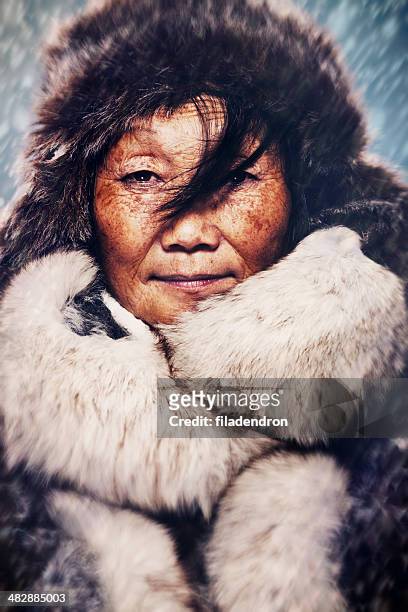 inuit woman - inuit people stock pictures, royalty-free photos & images