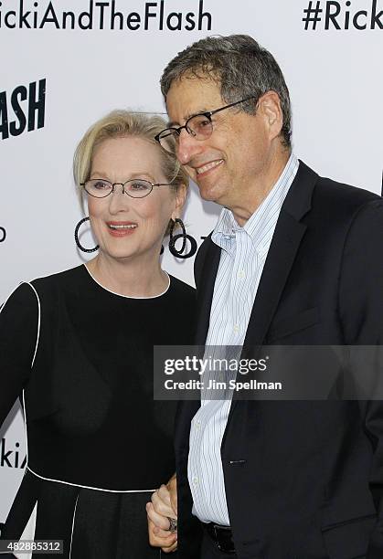 Actress Meryl Streep and chairman of Tristar Pictures Tom Rothman attend the "Ricki And The Flash" New York premiere at AMC Lincoln Square Theater on...