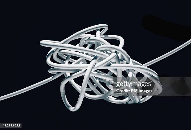 tagled white wire - chaos concept stock-fotos und bilder