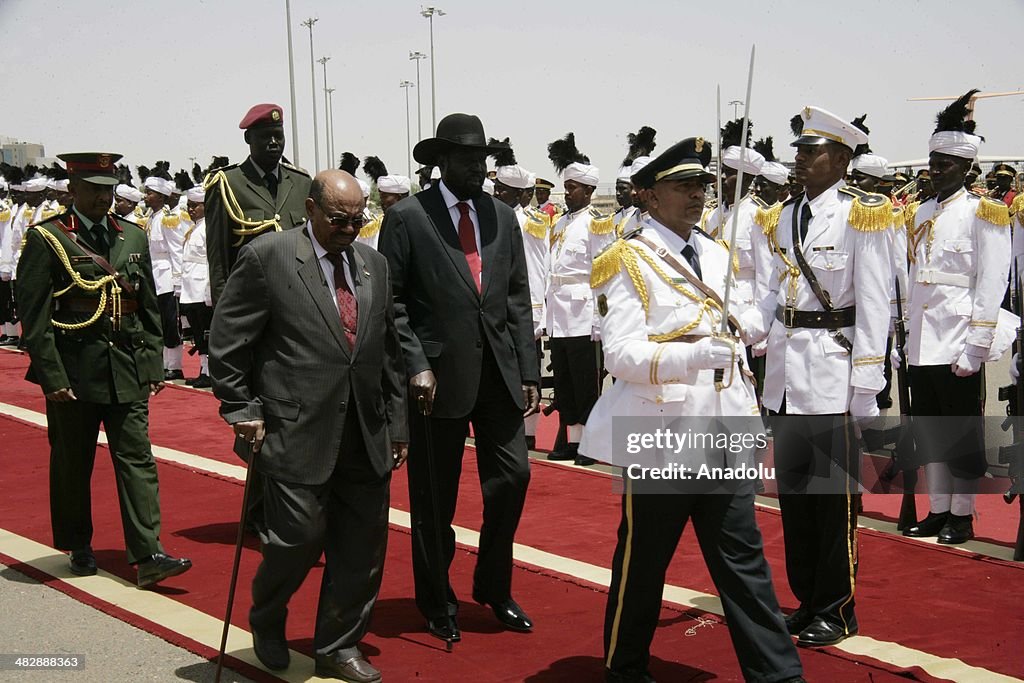 President of South Sudan Mayardit in Khartoum