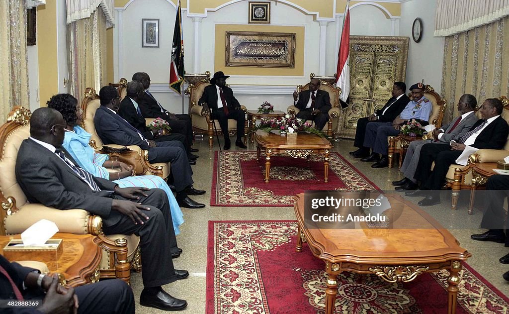 President of South Sudan Mayardit in Khartoum