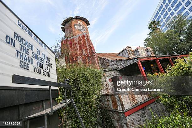 General view of the atmosphere before the Steel Panther farewell concert at House of Blues Sunset Strip on August 3, 2015 in West Hollywood,...